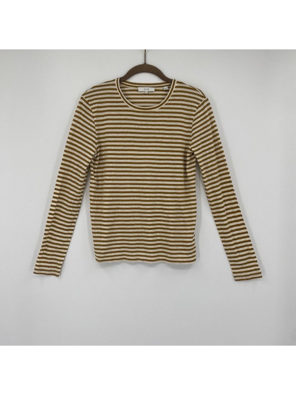 Vince Women’s Small Silk Blend Striped Long Sleeve Shirt